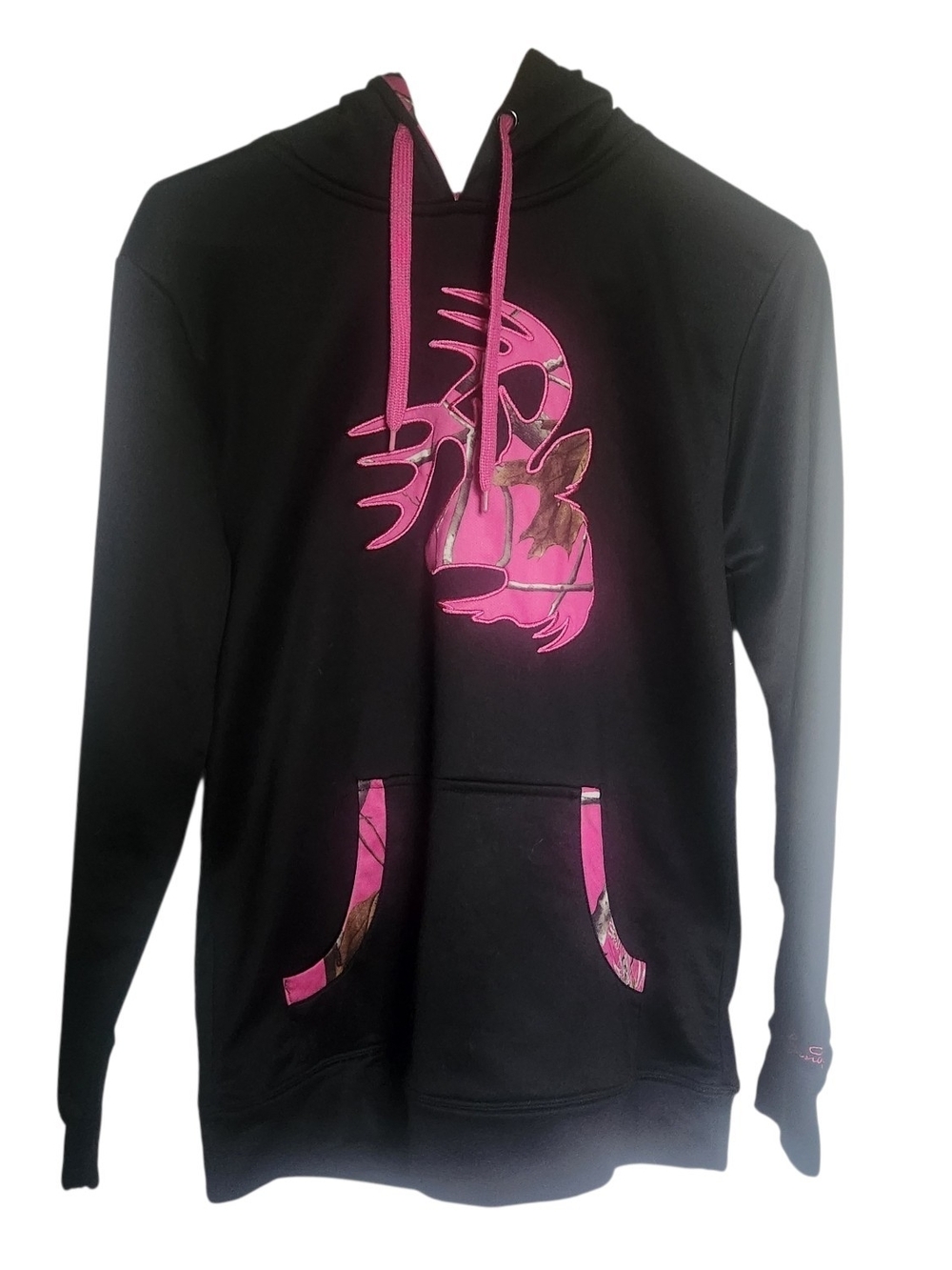 Legendary Whitetails Pink Deer Logo Hoodie. Womens Size Small